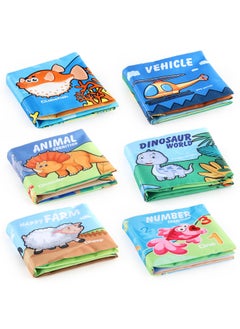 Generic Baby Tear-resistant Cloth Book Toy 4 Pages 8 Faces Early Education Cognition Washable Palm Sound Paper-Color:66532-2 Animal Cloth Book 20.2g  - Image 3