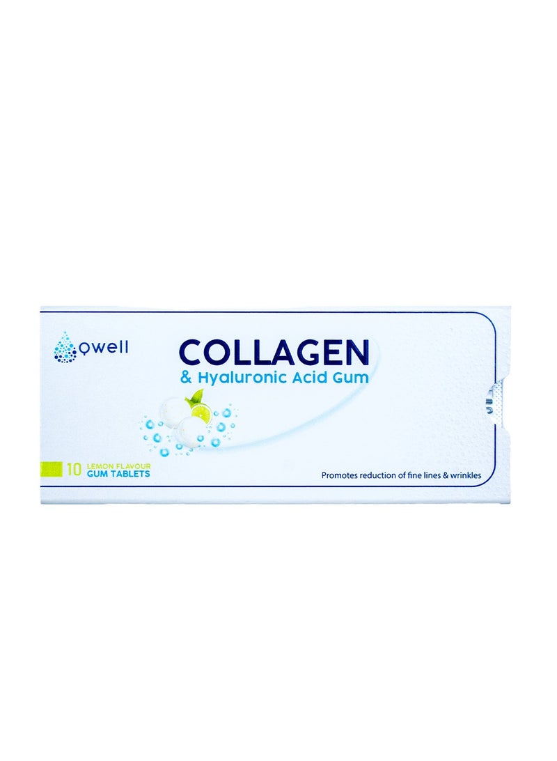 Qwell Collagen Hyaluronic Acid Gum Mint Tab 10S