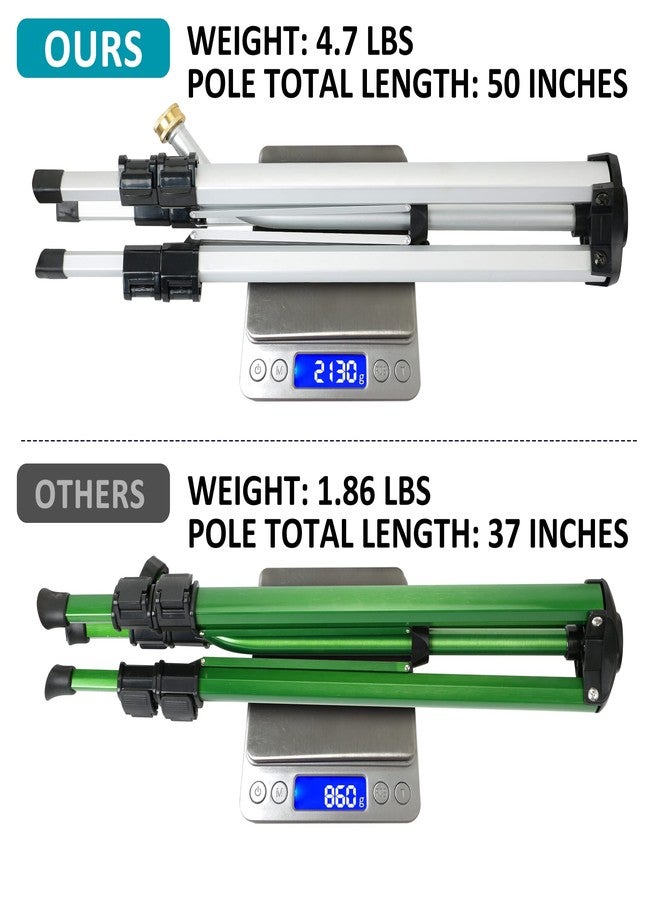 STYDDI Heavy Duty Impact Sprinkler on Tripod Base, Extra Tall Metal Pulsating Telescoping Tripod Sprinkler for Large Area, Yard, Lawn, Garden, Waters up to 90 Ft. Diameter, Legs Extends Up to 50-inch - Image 2