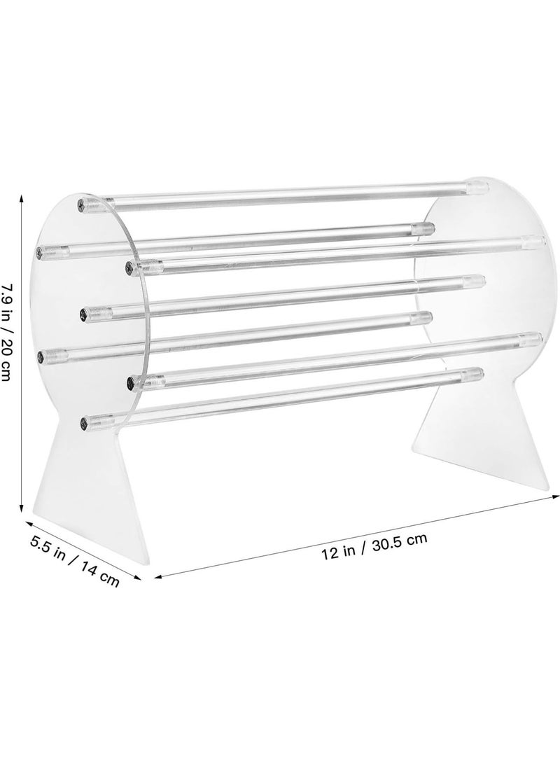 GGOOT Clear Acrylic Horizontal Headband Hairband Holder Display Organizer Jewelry Display Showing Stand Hair Hoop Rack - Image 4