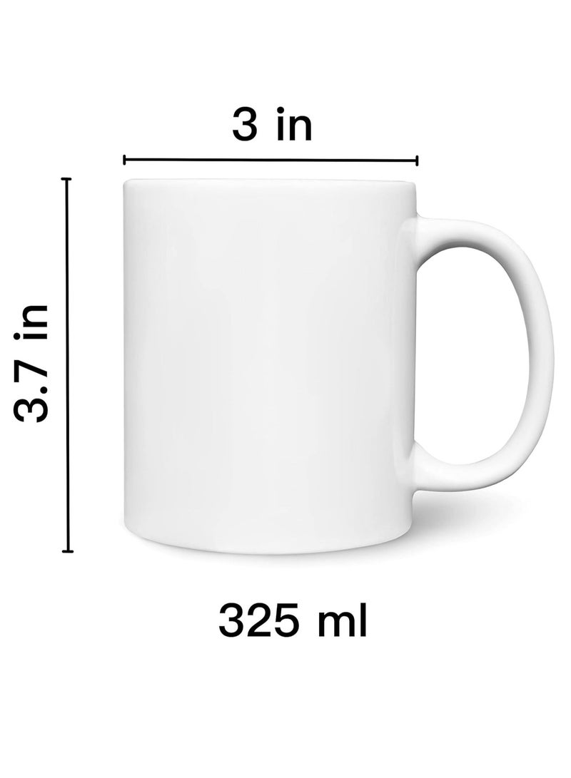 حكاية شمعة مج من السيراميك بطبعة تصميم "Best Husband Ever " بلون أبيض - Image 2