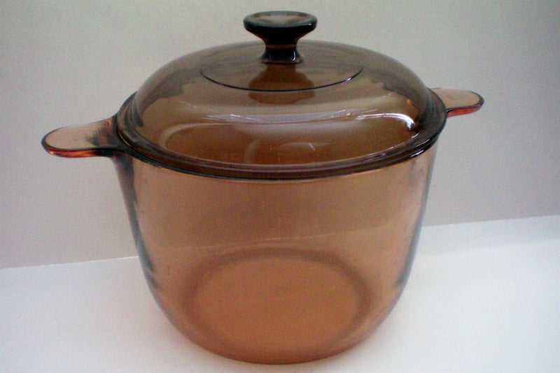 Corning Vision Visions Amber 3.5 L Versa Pot -- as shown -- Original Vision Made in France
