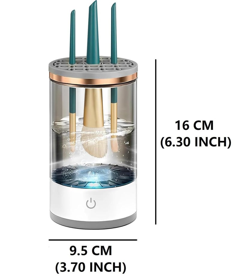 Swarush Automatic Makeup Brush Cleaner Machine with USB Cable Spinning Electric Makeup Brush Cleaner Machine Deep Cleaning Cosmetic Brush Cleaner for All Size Makeup Brushes for Women - Image 2