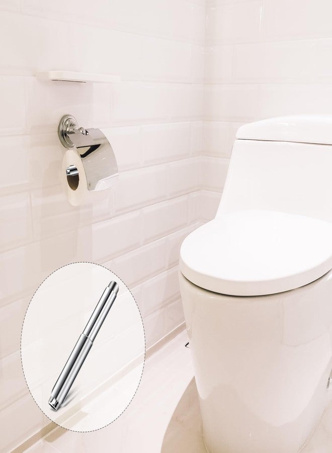 salbsever Paper Toilet Holder Replacement Rod Toilet Paper Holder Roller Stainless Steel Toilet Paper Holder Spring Loaded Toilet Paper Holder Roller Toilet Paper Holder Spring Rod - Image 5