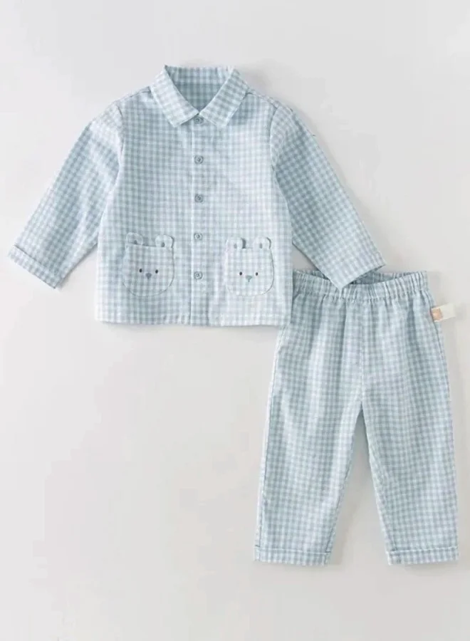 ديف اند بيلا بيجامة منقوشة باللون الأزرق