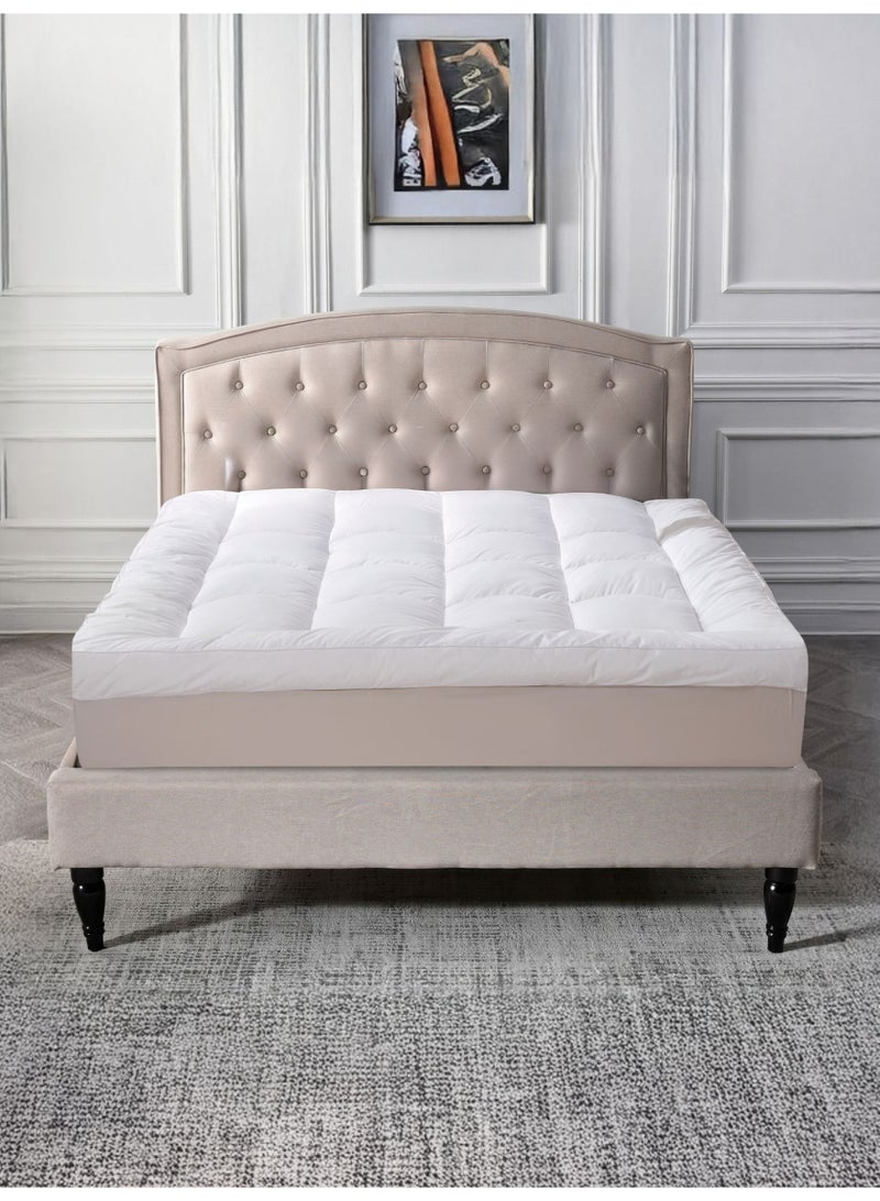 Donetella Mattress Topper Fitted Style Extremely Thick, Ultra Luxurious, and Incredibly Soft 200 x 200 Height 14 Cms - Image 1