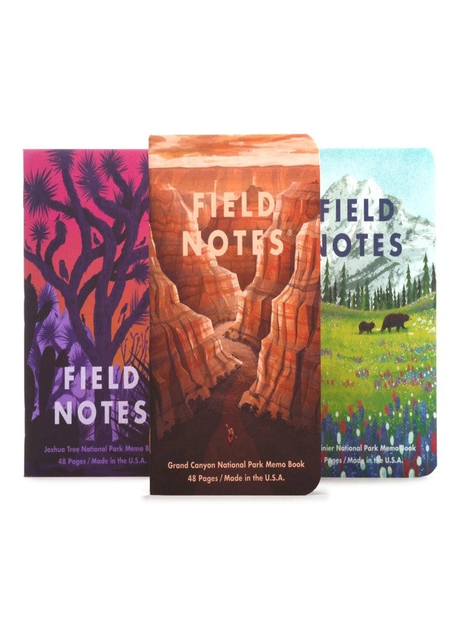 Field Notes: National Parks Series (Series B - Grand Canyon, Joshua Tree, Mount Rainier) - Graph Paper Memo Book 3-Pack - 3.5 x 5.5 Inch - Image 1