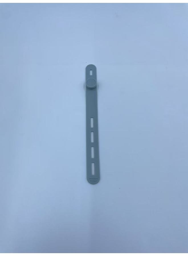 Loquat Non-slip Data Cable Strap Wire Harness Multi-functional Finishing Line Organizer Storage Lanyard Silicone Cable Tie-Color:Light Blue - Image 1