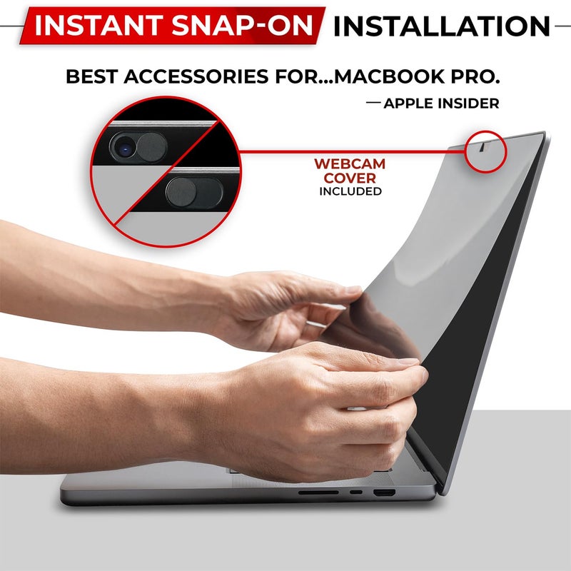 SightPro شاشة الخصوصية المغناطيسية SightPro لجهاز MacBook Pro مقاس 13 بوصة (2016، 2017، 2018، 2019، 2020، 2021، 2022، M1، M2) فلتر حماية الخصوصية القابل للإزالة لجهاز الكمبيوتر المحمول - Image 3