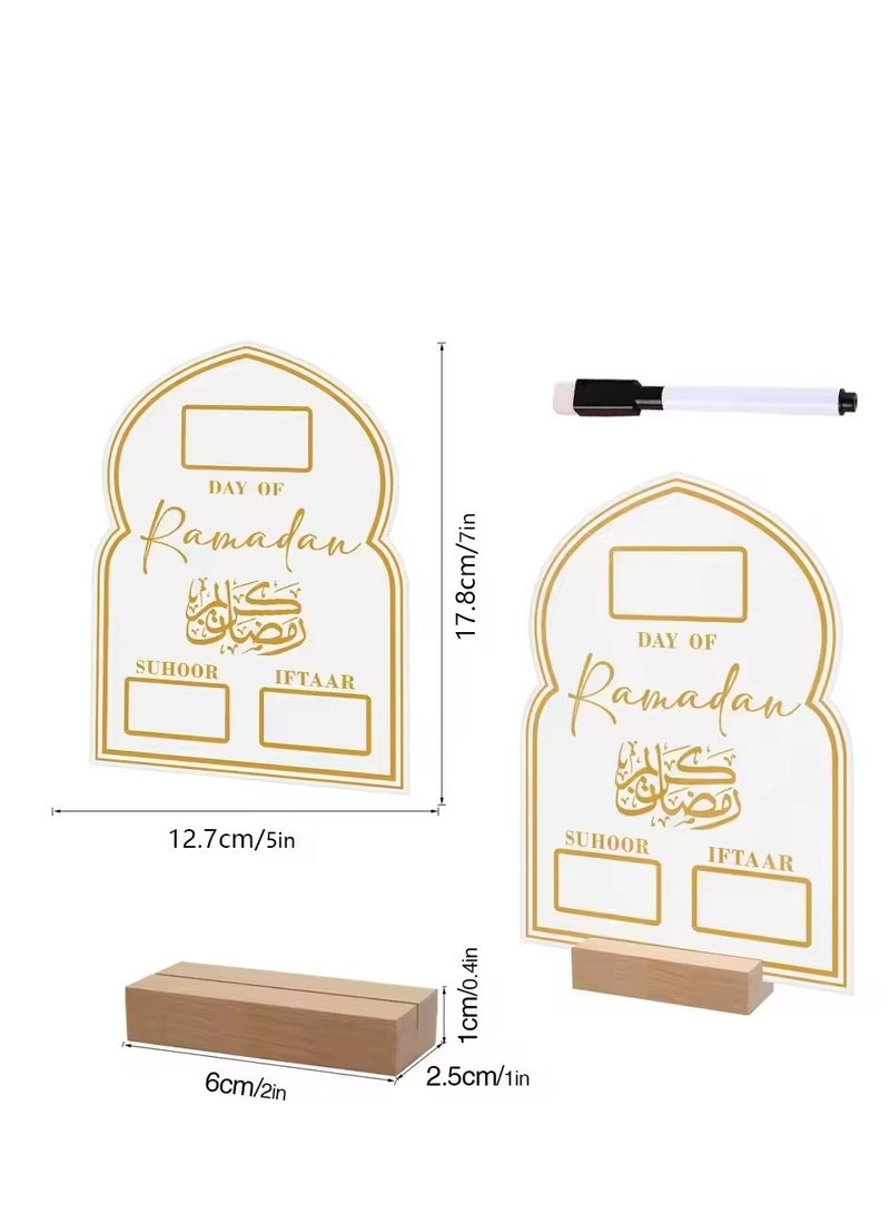 زينة مكتبية من الأكريليك لعيد الفطر المبارك العد التنازلي لعيد الفطر ديكورات منزلية - Image 1
