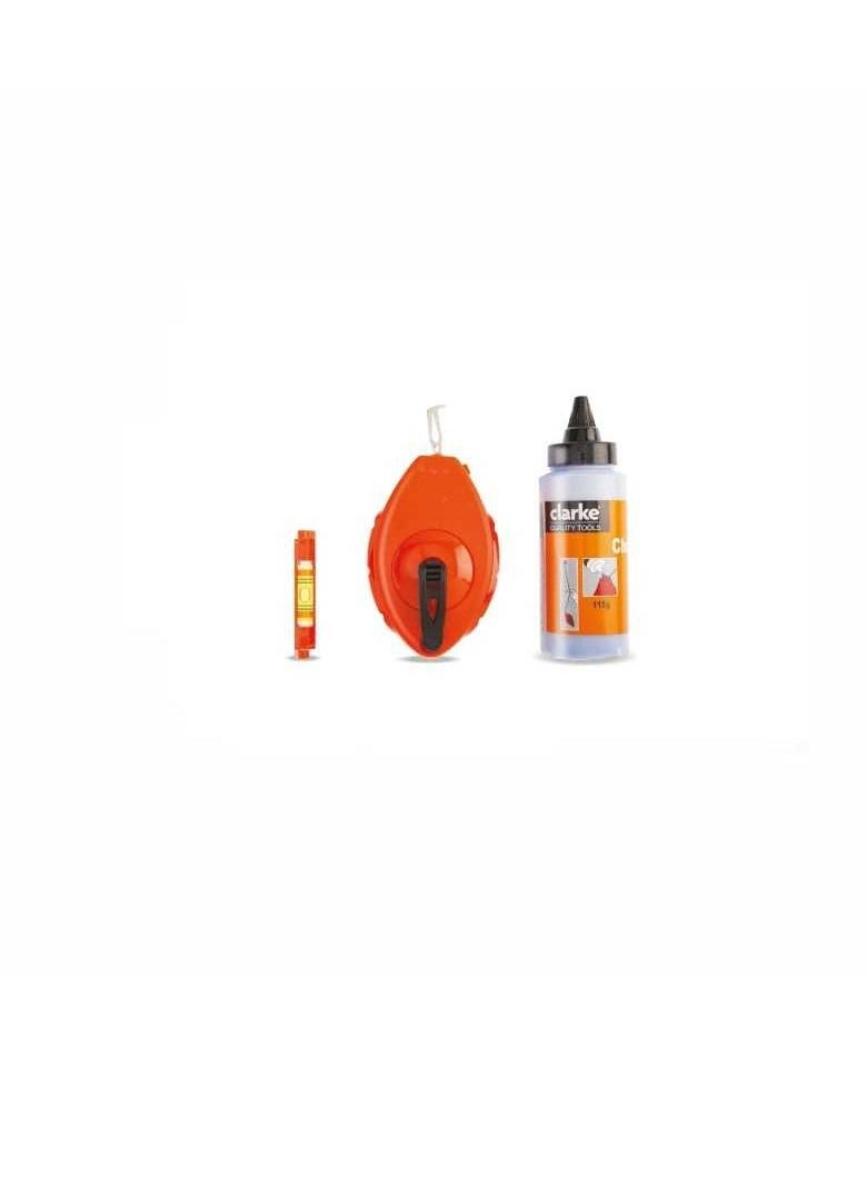 Clarke Clarke Chalk Reel Combination Set 30 Mtr Red  - Image 2