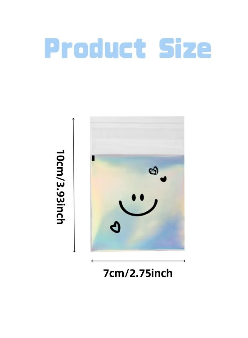 100Pcs Self Adhesive Smile Cookie Bags, Resealable Cookie Treat Cellophane Bags for Gift Giving, Poly Bags Good for Bakery Cookie Candy (2.8x2.8inch) - Image 4