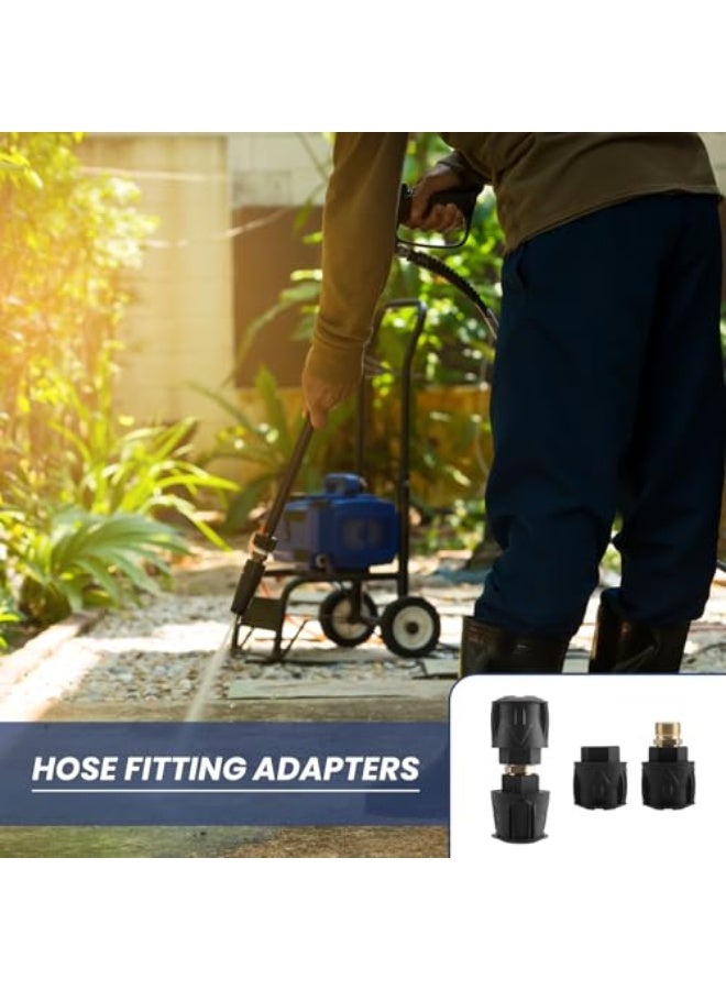 أذر مانيوفاكتشرر محول توصيل سريع M22 لموصل خرطوم كارتشر عالي الضغط، سريع التركيب لغسالة الطاقة، ومحول تحرير المسدس لكارتشر K2 K3 K4 K5 K6 K7، بتركيبات أنثوية مقياس 14 ملم. - Image 5