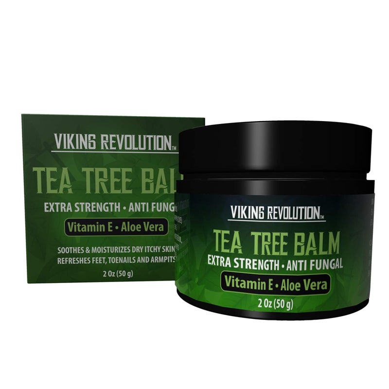 Viking Revolution Tea Tree Oil Cream - Super Balm Athletes Foot Cream - for Eczema, Jock Itch, Ringworm, Nail Treatment - Soothing Skin Moisturizer for Itchy, Scaly, Cracked Skin, 2 Ounce (Pack of 1) - Image 3