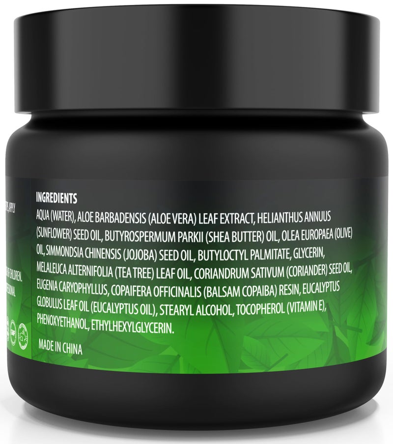 Viking Revolution Tea Tree Oil Cream - Super Balm Athletes Foot Cream - for Eczema, Jock Itch, Ringworm, Nail Treatment - Soothing Skin Moisturizer for Itchy, Scaly, Cracked Skin, 2 Ounce (Pack of 1) - Image 2