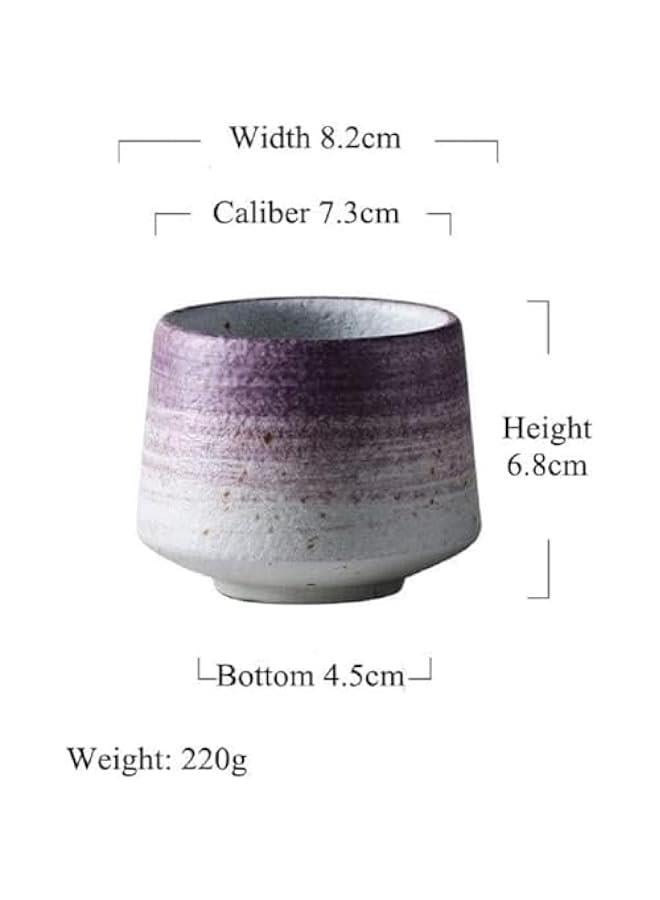 FYLX Ceramic Coffee Cups Handcrafted Ceramic Tea Cups Chinese Kung Fu Tea Coffee Mug 2PCS F) - Image 2