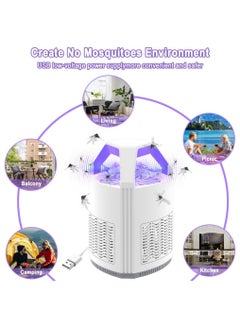 Necomi Electric Bug Zapper, Mosquito Zapper, Mosquito Trap, USB Powered UV LED Light for Bedroom, Living Room, Kitchen, Office  - Image 2