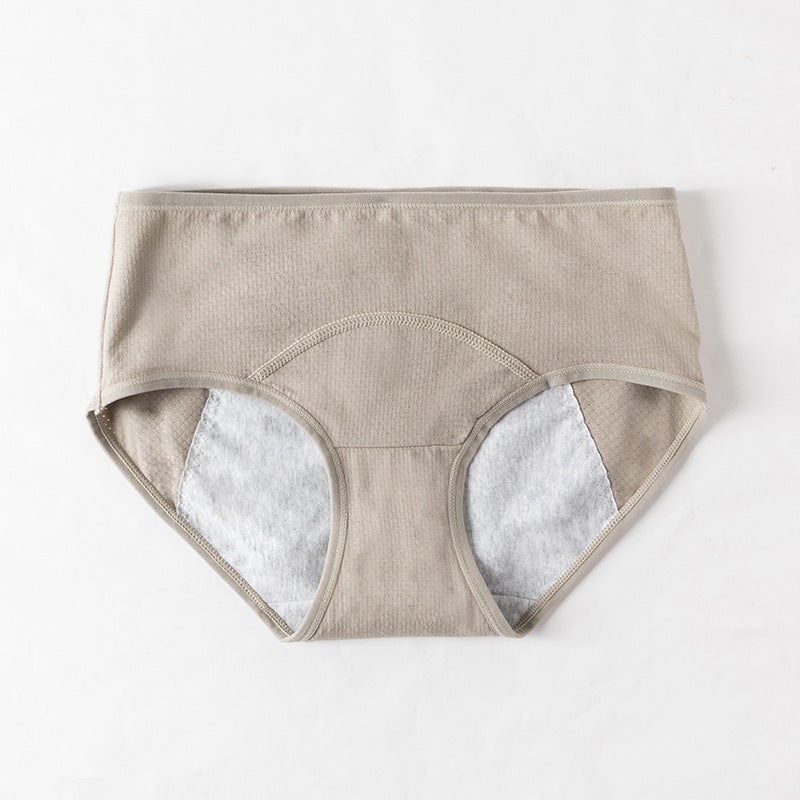 Cotton Antibacterial Leakproof Womens Period Panties Skin color - Image 4