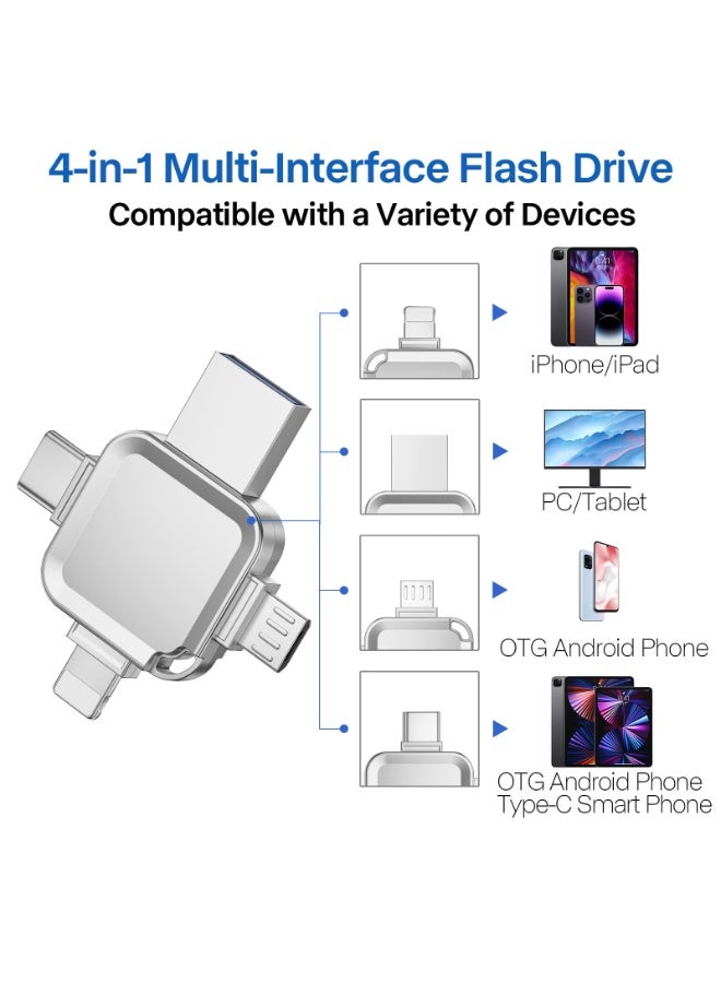 Flash Drive for iPhone 2tb, Photo Stick USB Flash Drive 2000GB Memory Stick USB 3.0 High Speed Thumb Drives Portable Jump Drive Storage Device External Storage for Smartphone/Laptop/PC/Android - Image 2