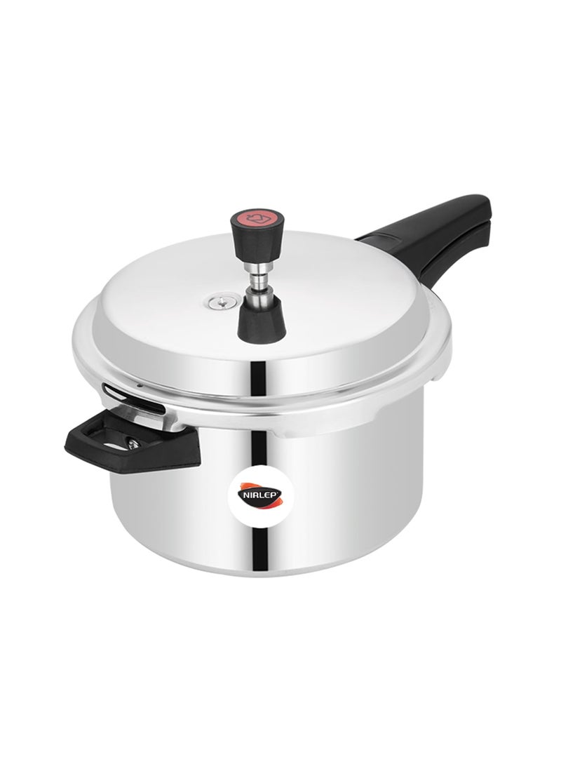 NIRLEP Nirlep NutriHealth 5 Litre Outer Lid Aluminium Pressure Cooker with Induction Bottom  - Image 1