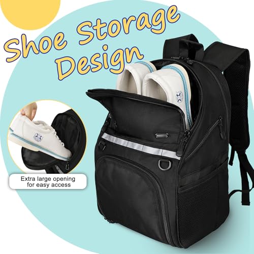 Goloni Bowling Backpack,Single Ball Bag with Shoe Compartment Up to Size 16,Bowling Bag with Padded Ball Holder - Image 2