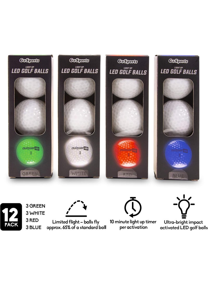 GoSports GoSports Light Up LED Golf Balls 12 Pack  Impact Activated with 10 Minute Timer  - Image 3