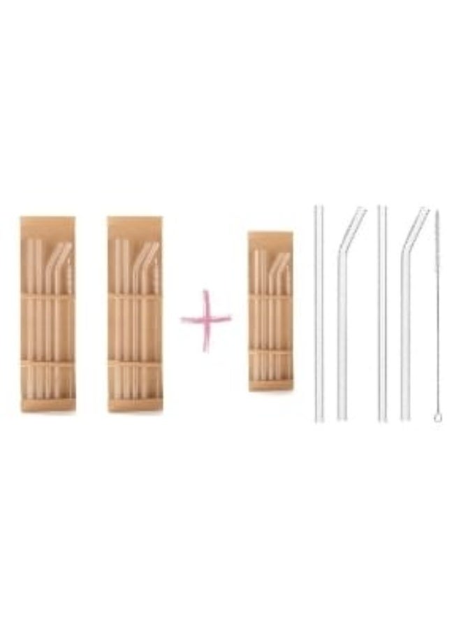 اشترِ قطعتين واحصل على الثالثة مجانًا – مجموعة من 15 شفاطة زجاجية شفافة، صحية وصديقة للبيئة، مثالية للاستخدام اليومي مع العصائر والمشروبات الساخنة والباردة وحتى الإفطار. تمتاز بتصميم أنيق وقوي يمنحك تجربة شرب نقية وطبيعية دون نفايات بلاستيكية، لتستمتع بكل رشفة بأسلوب صحي وراقي يحافظ على البيئة. - Image 1