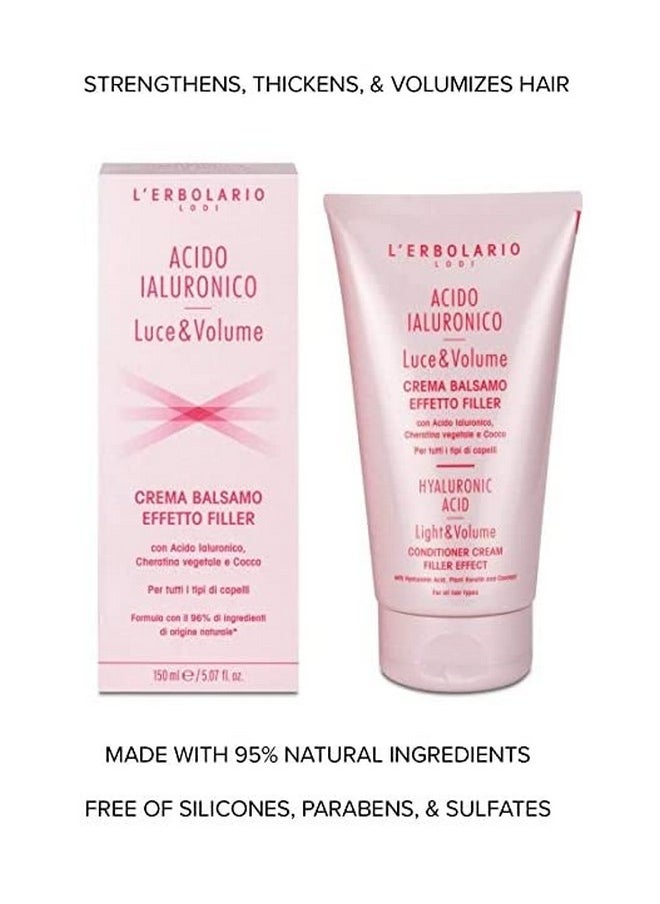 L'Erbolario Hyaluronic Acid Light And Volume Conditioner Cream By Lerbolario For Unisex 5.07 Oz Conditioner  - Image 3