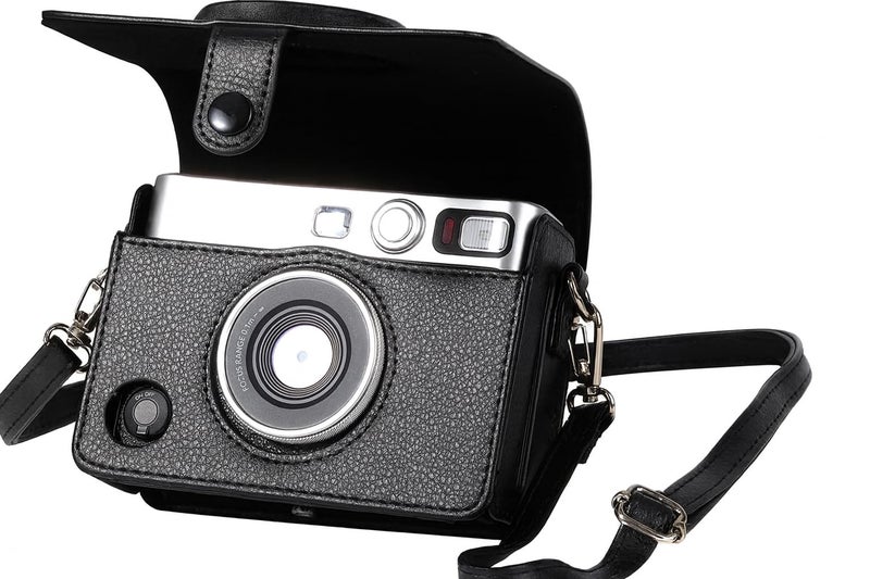 ZENKO Leather Mini Evo Cover Case - Compatible with Fujifilm Instant Camera (Black) - Image 1