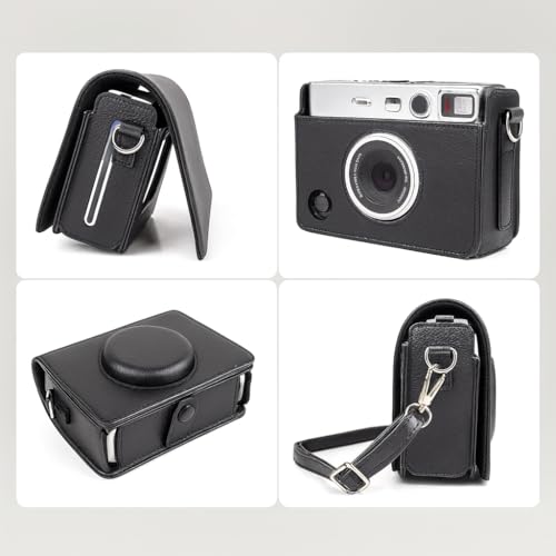 ZENKO Leather Mini Evo Cover Case - Compatible with Fujifilm Instant Camera (Black) - Image 3