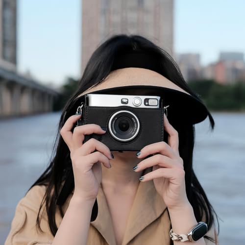 ZENKO Leather Mini Evo Cover Case - Compatible with Fujifilm Instant Camera (Black) - Image 4