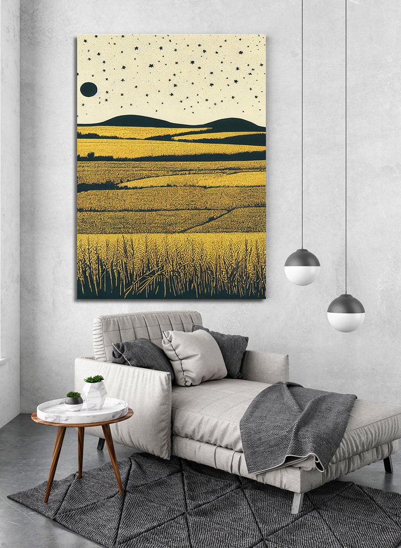 LOWHA Canvas Wall Art Stretched Over Wooden Frame with The Farm Painting - Image 2