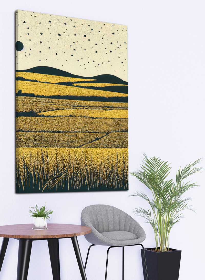 LOWHA Canvas Wall Art Stretched Over Wooden Frame with The Farm Painting - Image 3