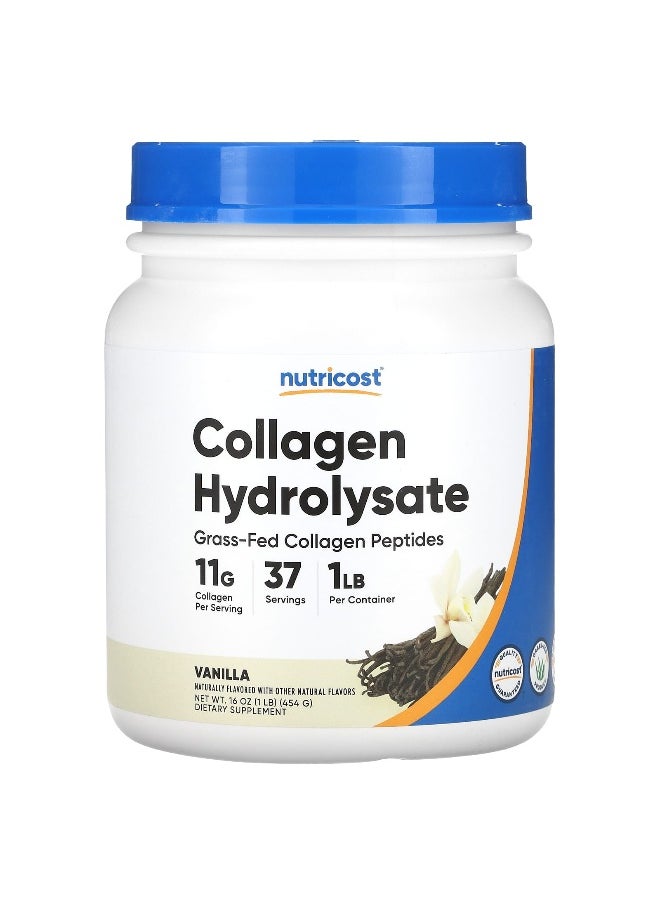 Nutricost - Nutricost, Collagen Hydrolysate, Vanilla, 16 oz (454 g) - Image 1