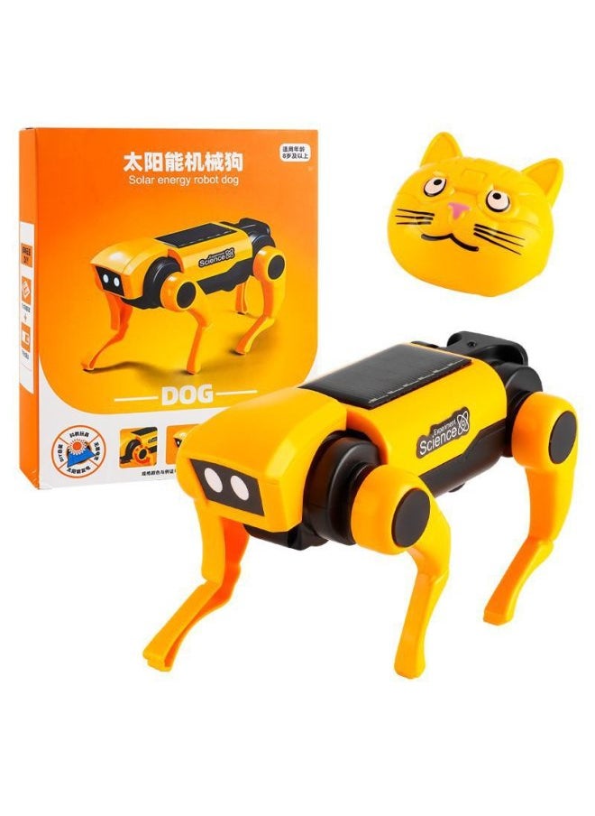 Children's Science And Education Assembled Solar Mechanical Dog Electric Mechanical Cat Combination Educational Pet Toys-Color:☆ ☆ ☆ Solar Electric Machinery 【dog + Cat】 ☆ ☆ ☆  - Image 1