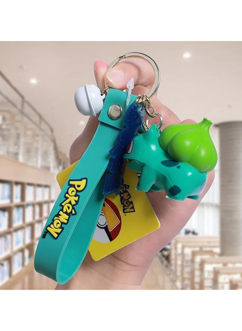 1-Piece Pokemon Bulbasaur Keychain Anime Key Ring Pendant - Image 1