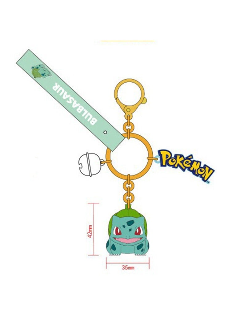 1-Piece Pokemon Bulbasaur Keychain Anime Key Ring Pendant - Image 3