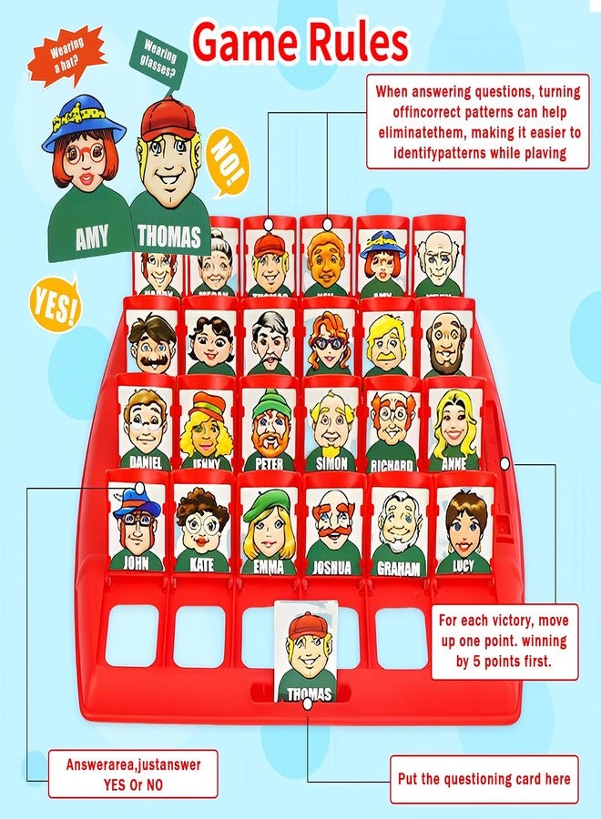 rytopt Who is It, Guessing Game, Classic Family Guessing Board Game for Adult, Fun Puzzle Game for Travel, Parties & Game Night - Image 3