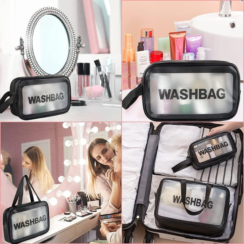 friendizana 4ever Washbag Set of 3 pcs Cosmetic Toiletry Makeup Vanity Shaving Household Grooming Travel Storage Organizer Bags Pouch kit Pack for Men Women Girls Travel - Image 4