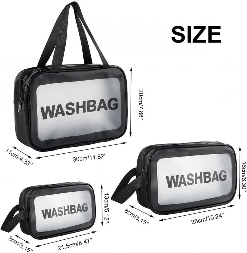 friendizana 4ever Washbag Set of 3 pcs Cosmetic Toiletry Makeup Vanity Shaving Household Grooming Travel Storage Organizer Bags Pouch kit Pack for Men Women Girls Travel - Image 3