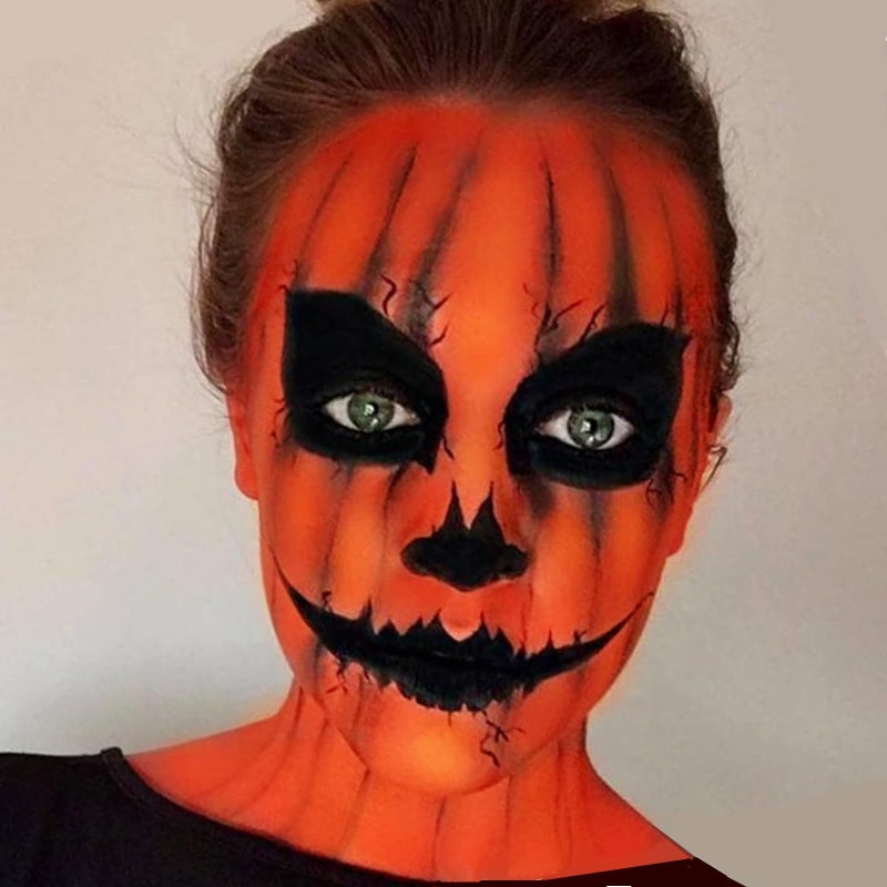 Go Ho Cream-Blendable Hermes Orange Face Paint Stick (1.06 oz),Full-coverage Hermes Orange Body Paint for Adults Children Halloween Cosplay SFX Makeup,Waterproof Eye Black Stick - Image 4