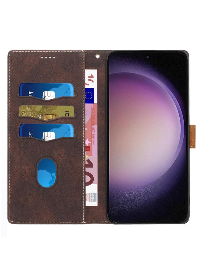 S-TOP Case For Samsung Galaxy A56 5G Grid Stitching Leather Phone Case with Lanyard - Image 4