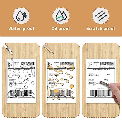 MBLABEL Thermal Direct Labels, 4"x6" Fanfold Thermal Label Printer Paper, Thermal Shipping Label Compatible with Zebra, MUNBYN and Rollo, Permanent Adhesive (500 Labels) - Image 5