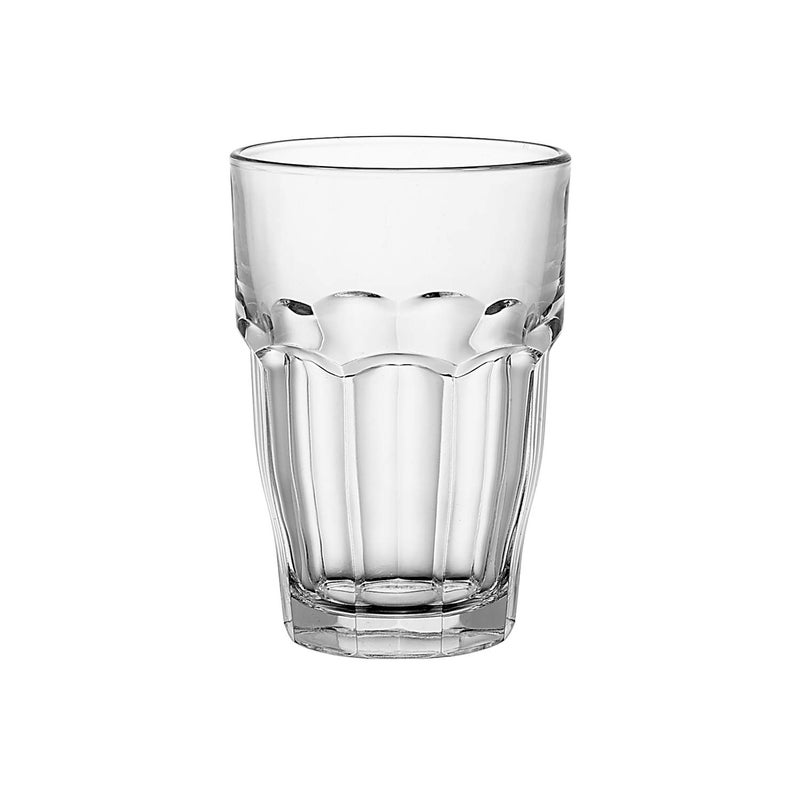 Bormioli Rocco Rock Bar Stackable Beverage Set Of 6 Dishwasher Safe Drinking Glasses For Soda Juice Milk Coke Beer Spirits  125oz Durable Tempered Glass Water Tumblers For Daily Use