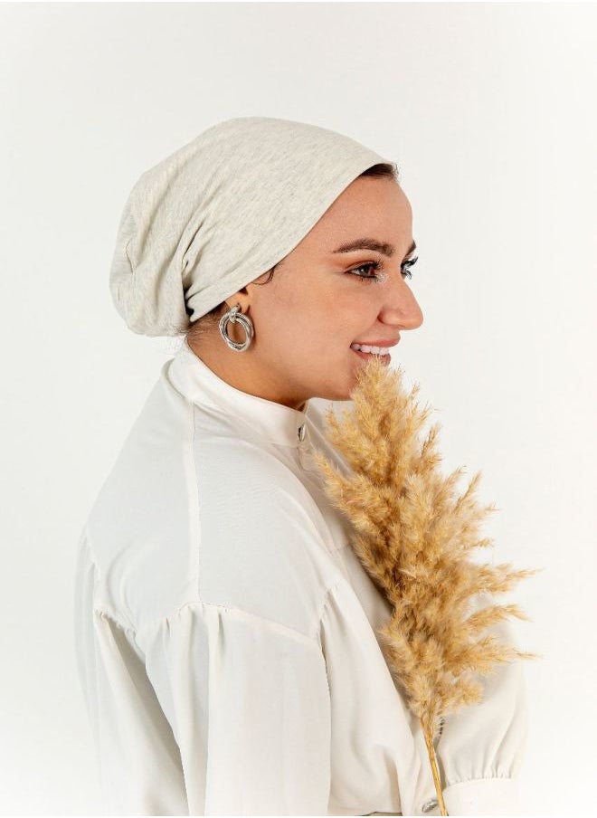 Fatah - Cotton Bonnet Cap Women's - Off-White Color - Image 1