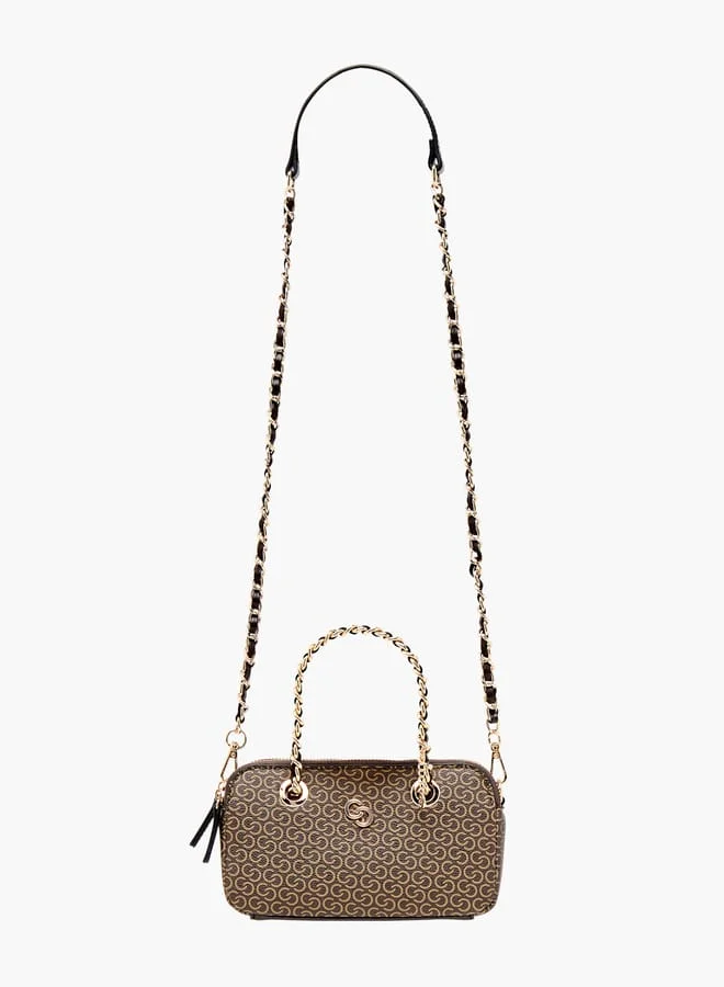 Celeste Women Quilted Crossbody Bag with Detachable Strap and Zip Closure
