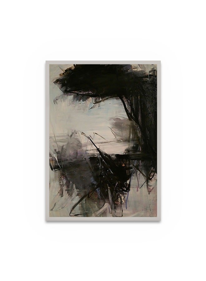 Marktna Canvas Wall Art For Wall Decoration Abstract Design With A Hollow Silver Frame Size 120x80cmOne Piece - Image 2