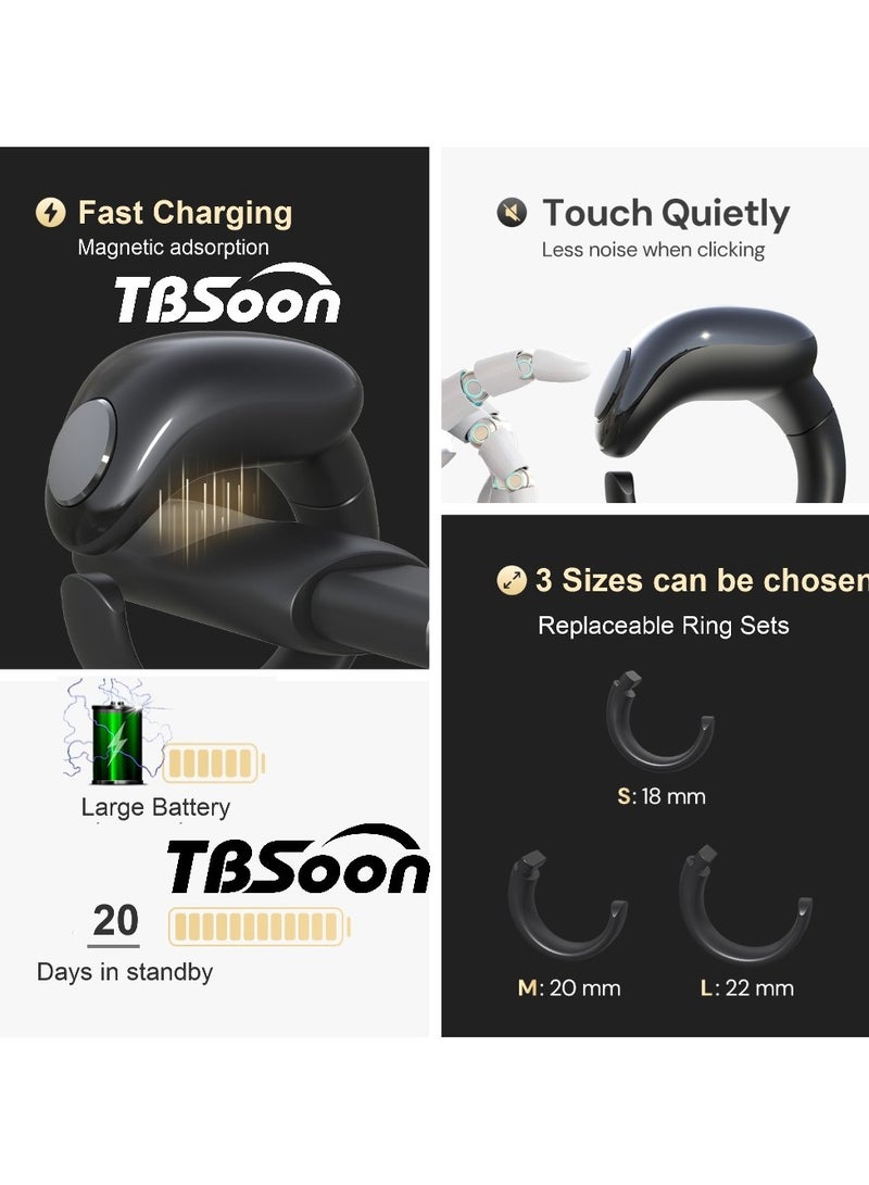 Fashion Tasbih Smart Ring, Tasbeeh Counters, Prayer Direction Indicator Guide, 5 Azan Alarm Clock, Large Battery, OLED Display, Forgiveness, Electronic Rosary, Eid al-Fitr Eid al-Adha Ramadan Gift f - Image 4