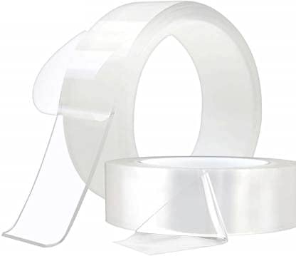 Moxtiza Double Sided Adhesive Silicon Tape Transparent Heavy Duty Heat Resistant Multi Functional Washable Sticky No Trace AntiSlip Gel Nano Grip Tape
