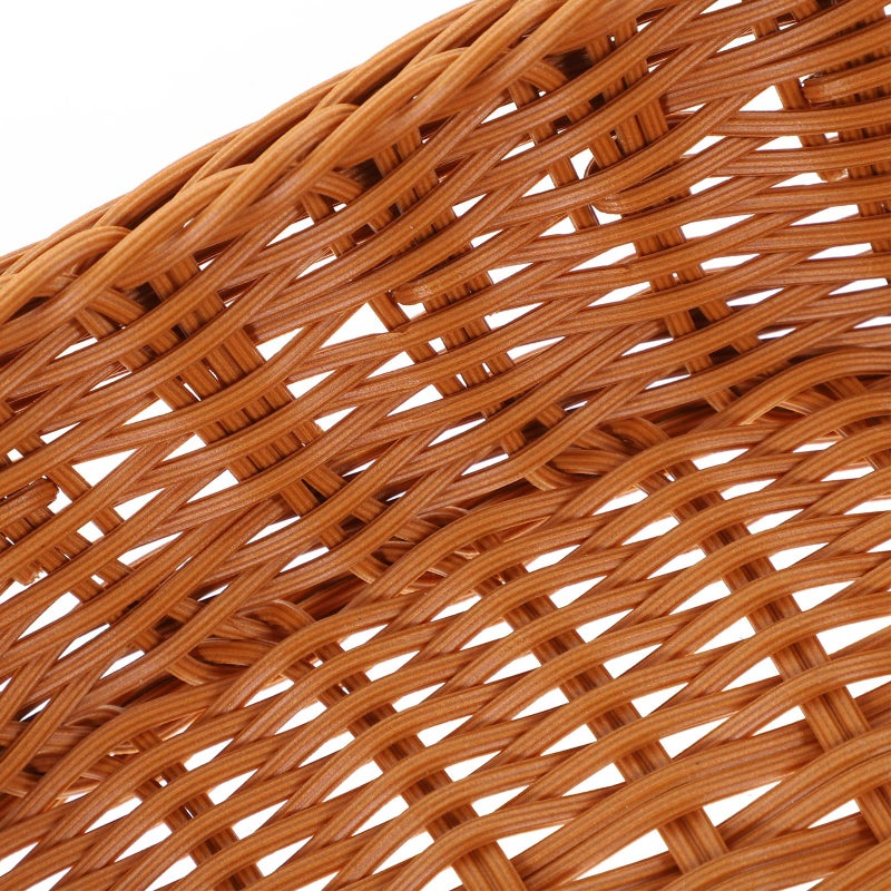 Hand Woven Rattan Bread Basket Set With Plastic Liner 3pcs Kitchen Storage - Image 4